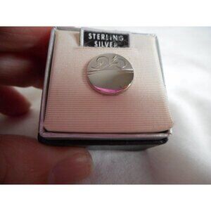 Vtg scroll Sterling silver Estate Find tie tack